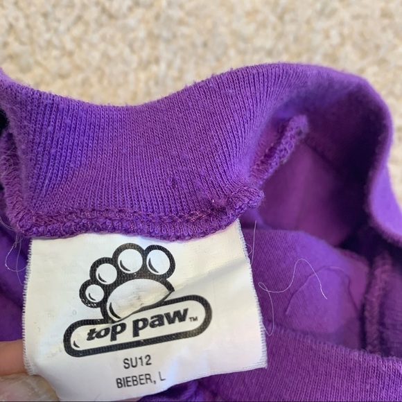 Bieber Fever small dog breed purple t-shirt size large - Picture 6 of 7